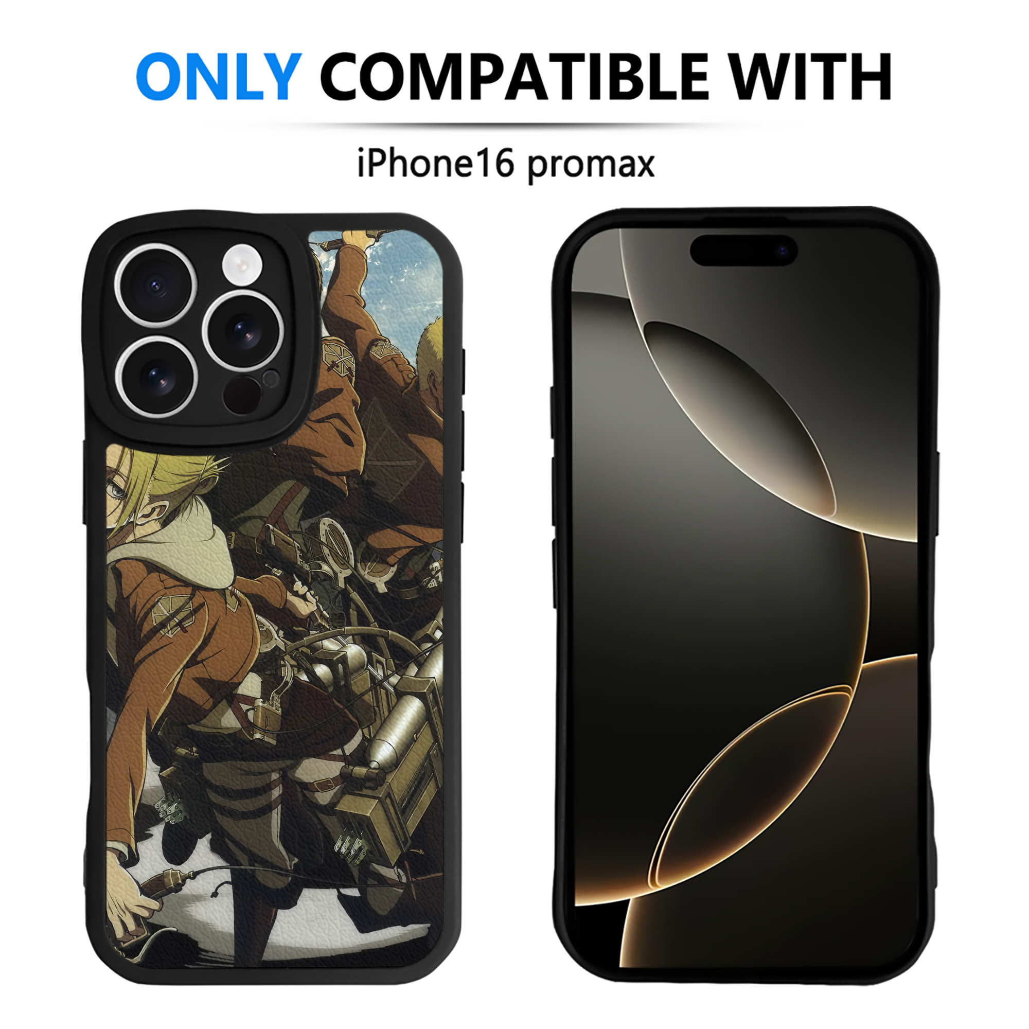 （画像用） 進撃の巨人 Attack on Titan 【iPhone 16シリーズ対応】シリコンスマホケース（レザー調） 材質：シリコン